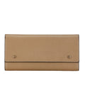 CELINE Large Flap Wallet SPG5125 Beige Leather Women's