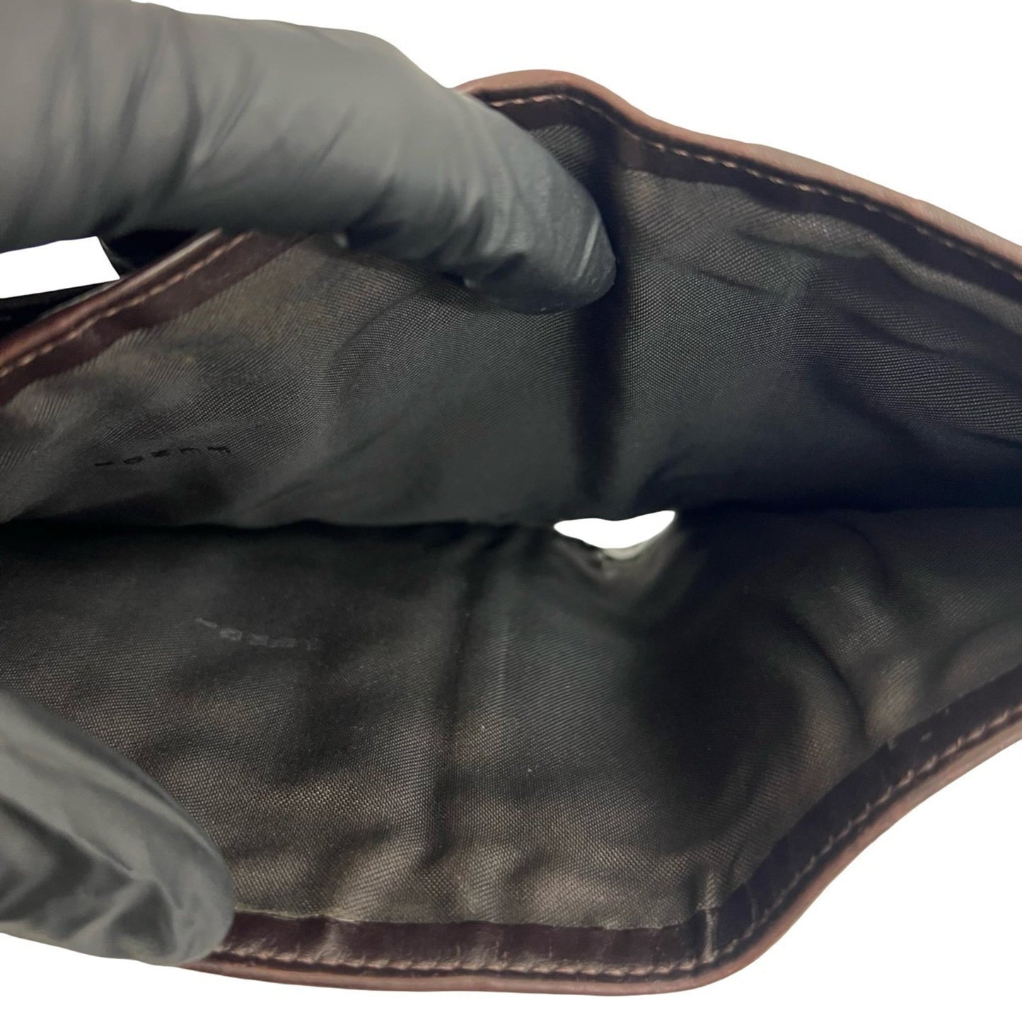 FENDI Zucca FF Pattern Canvas and Leather Tri-fold Wallet with Mini Card Case, Brown Black, 95098