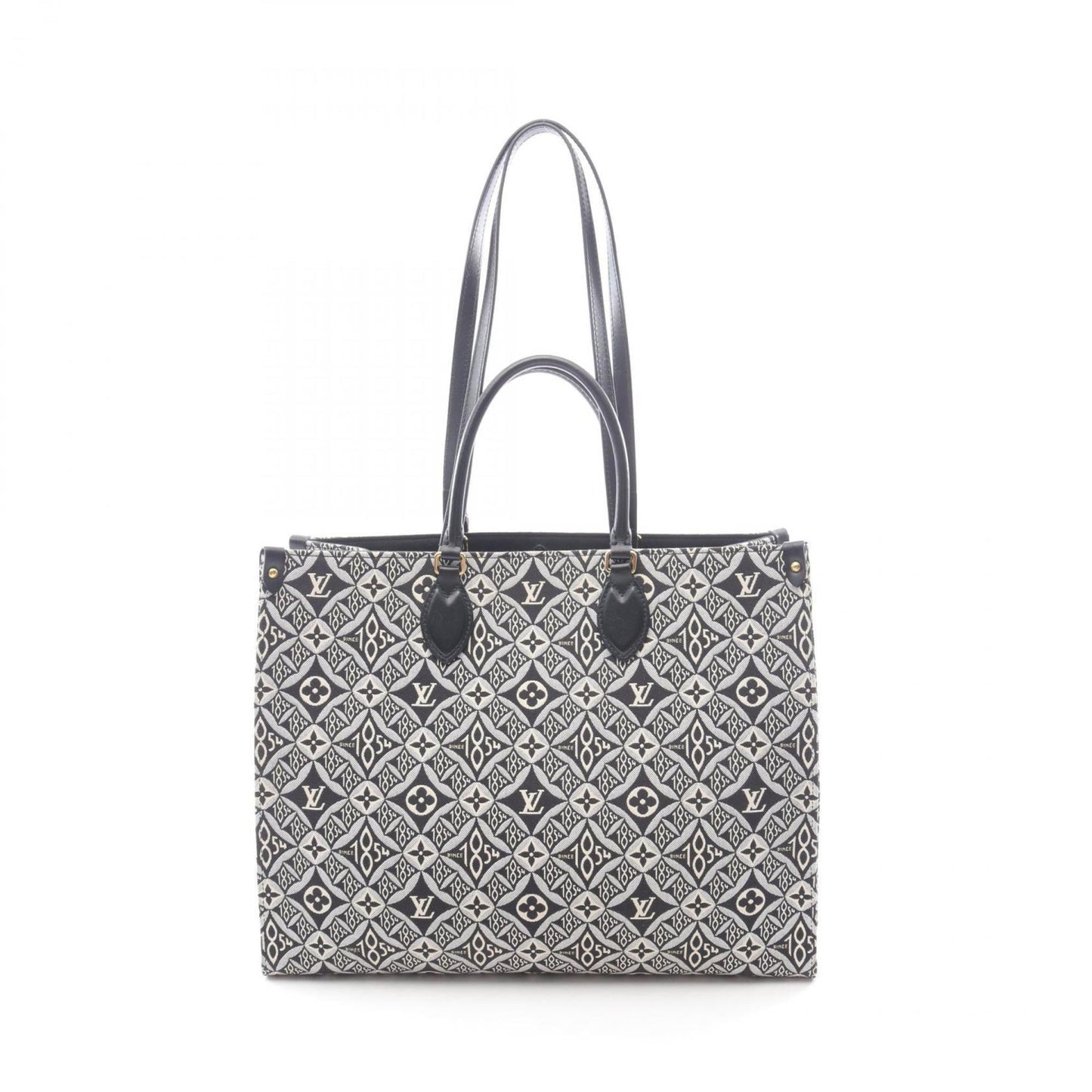 Louis Vuitton On the Go GM Since 1854 Tote Bag, Canvas and Leather with Monogram Jacquard, Women's, Gray Black, M57207