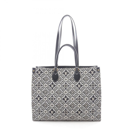 Louis Vuitton On the Go GM Since 1854 Tote Bag, Canvas and Leather with Monogram Jacquard, Women's, Gray Black, M57207