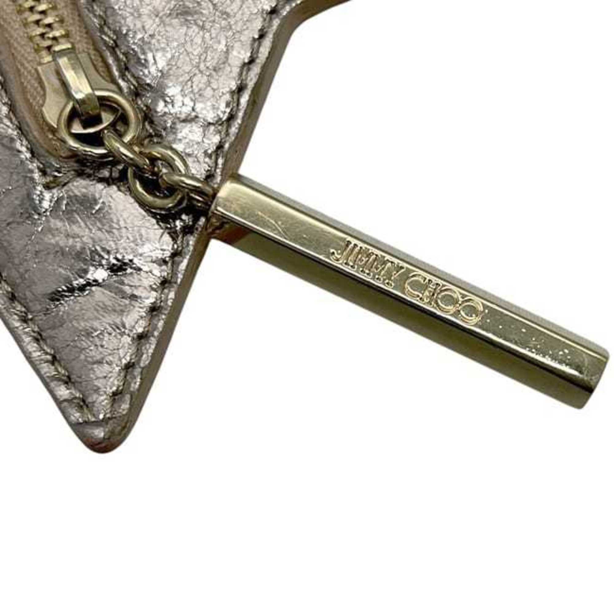 Jimmy Choo pouch ec-24756 gold J000047609001 leather 3D8DC0 JIMMY CHOO star coin purse for men and women with carabiner