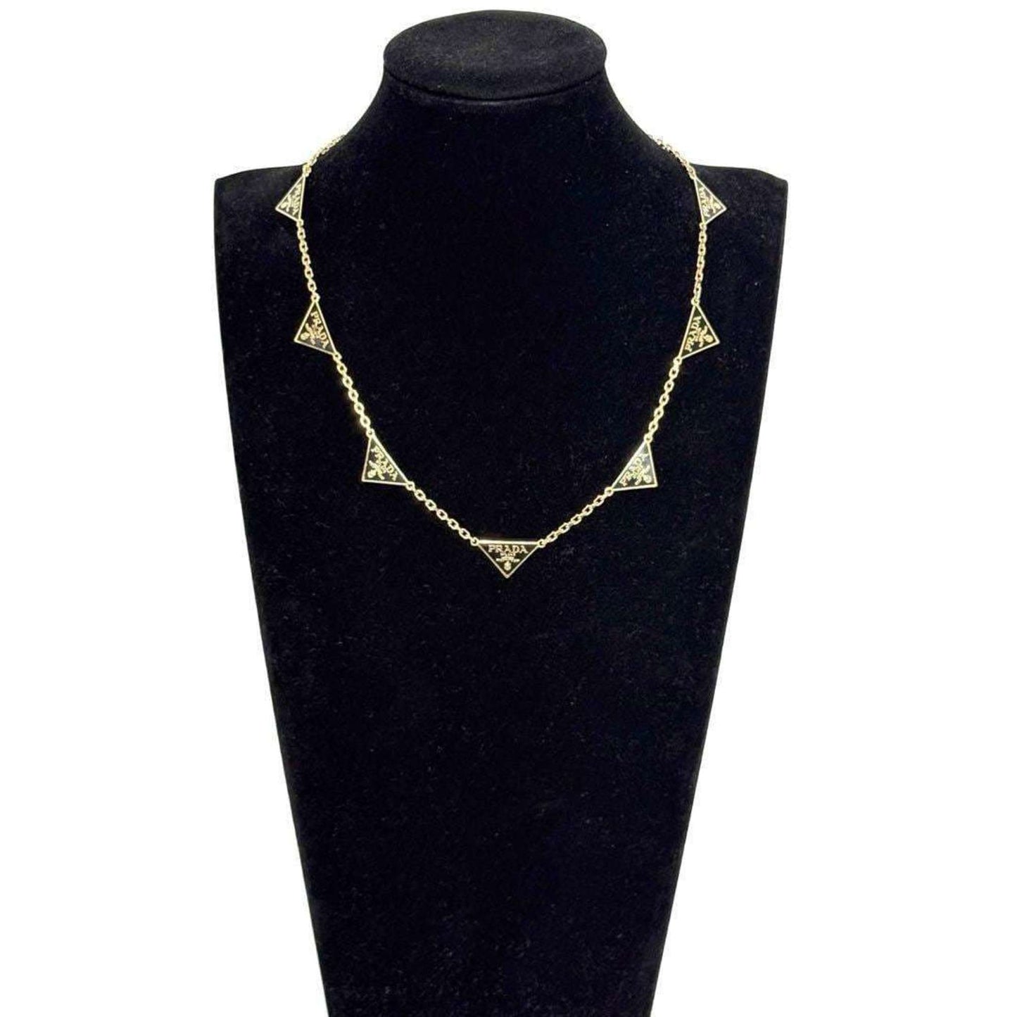 Prada Women's Enamel Metal Necklace Pendant