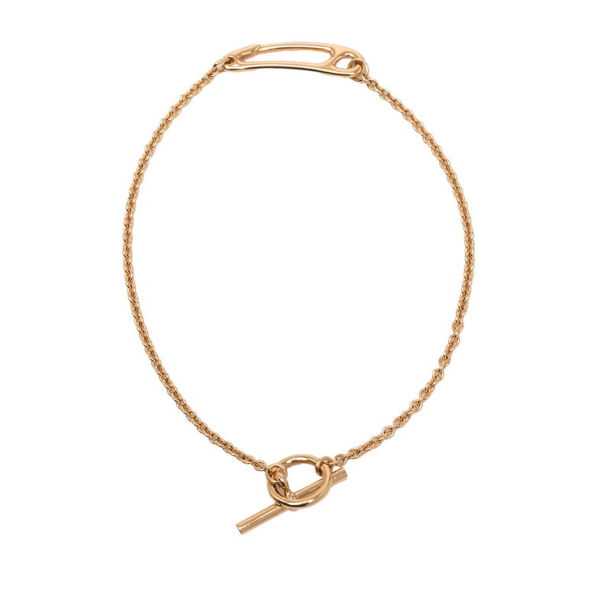 Hermes Chaine d'Ancre Mini Punk ST Bracelet 18KPG Pink Gold 750 Women's HERMES — Like New