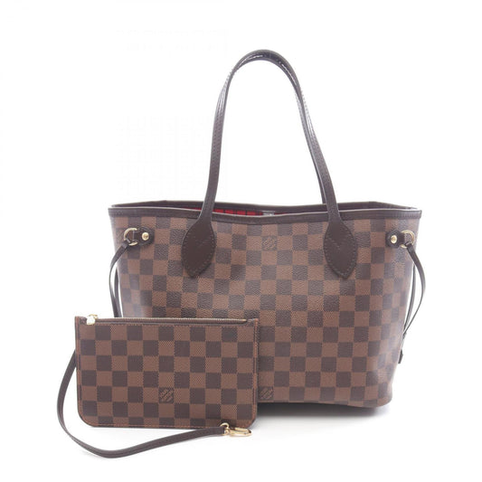 Louis Vuitton Neverfull PM Damier Ebene Tote Bag, Coated Canvas and Leather, Women's, Brown, N41359