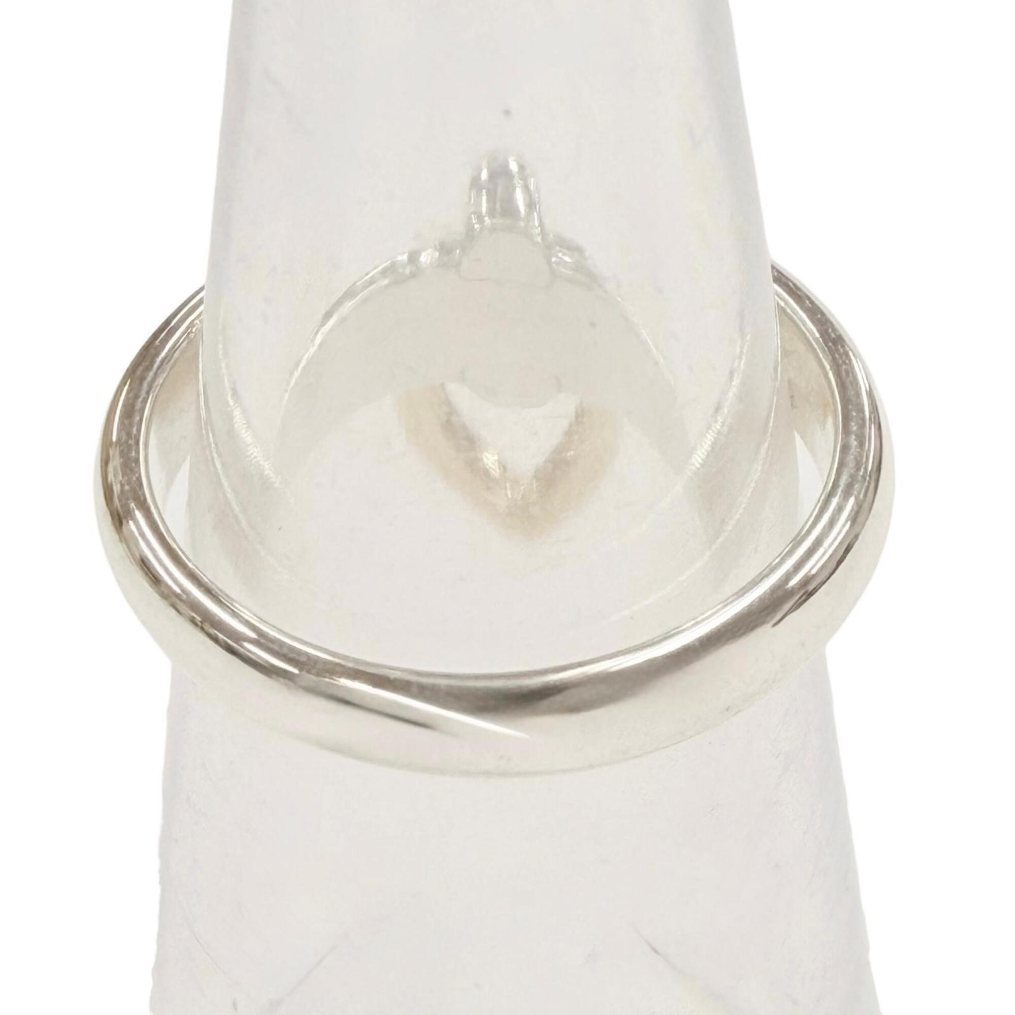 HERMES Heart Knock Ring, 925/750 Combination, Silver/Gold, Size 49, Weight 4.8g, Women's — Like New