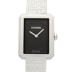 Chanel Boyfriend Tweed Watch, Stainless Steel, Women's, Black, H4876 — Very Good