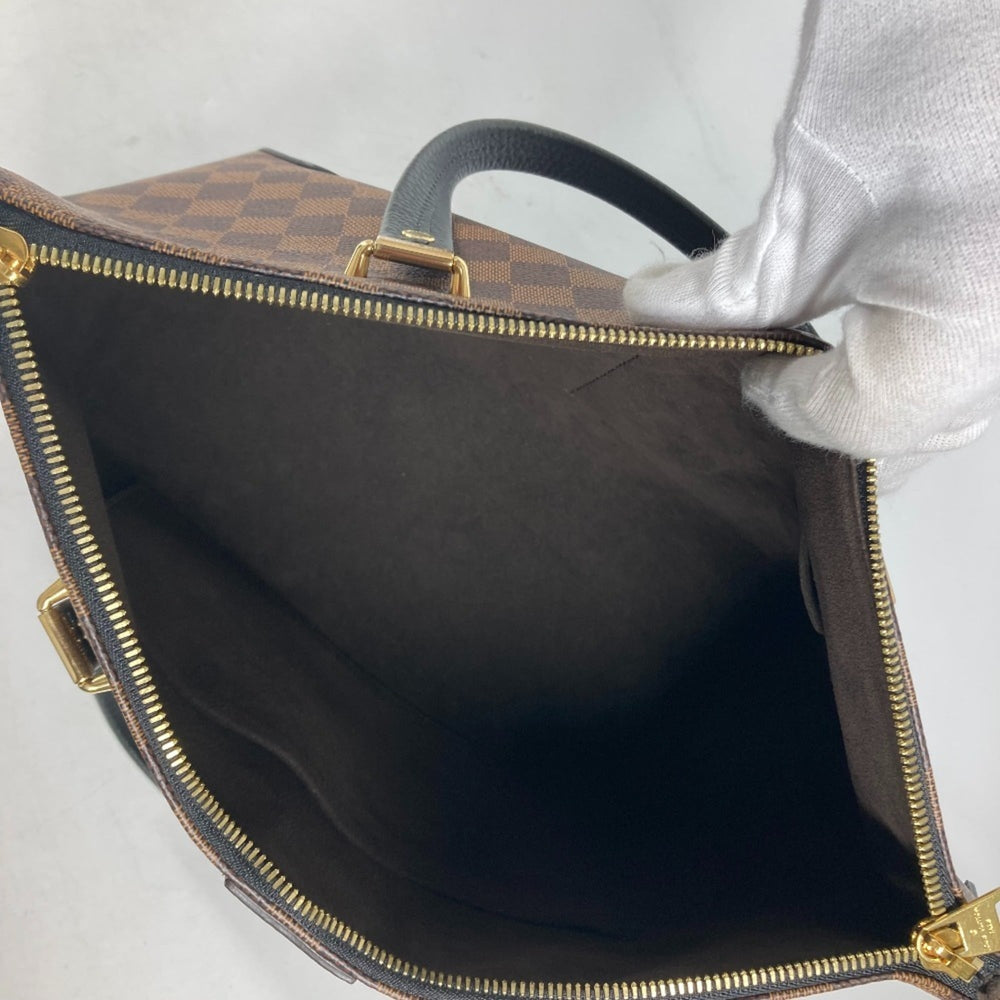 LOUIS VUITTON N41014 Damier Hyde Park Tote Bag Shoulder Canvas Women's Ebene Brown G-240625-20 — Like New