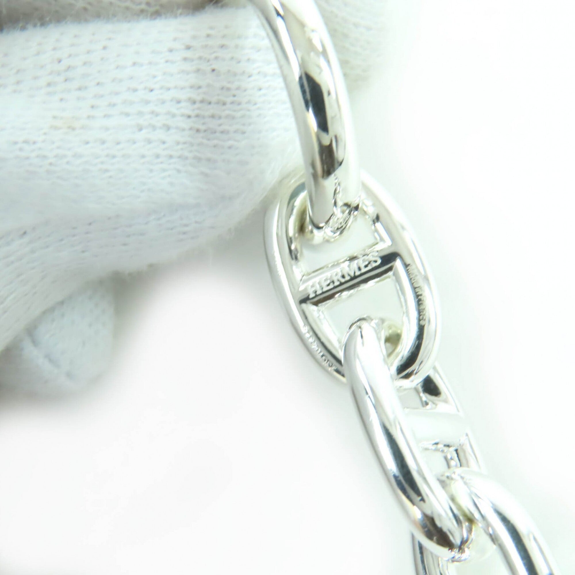 HERMES Chaine d'Ancre MM AG925 Bracelet Bangle, 13 links, Made in France, 2023 model, Weight: 49.36g, Women's — Like New