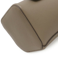 LOEWE Pebble Bucket Bag Mini Handbag Shoulder Calfskin Leather Greige AANBBBMX31 — Like New