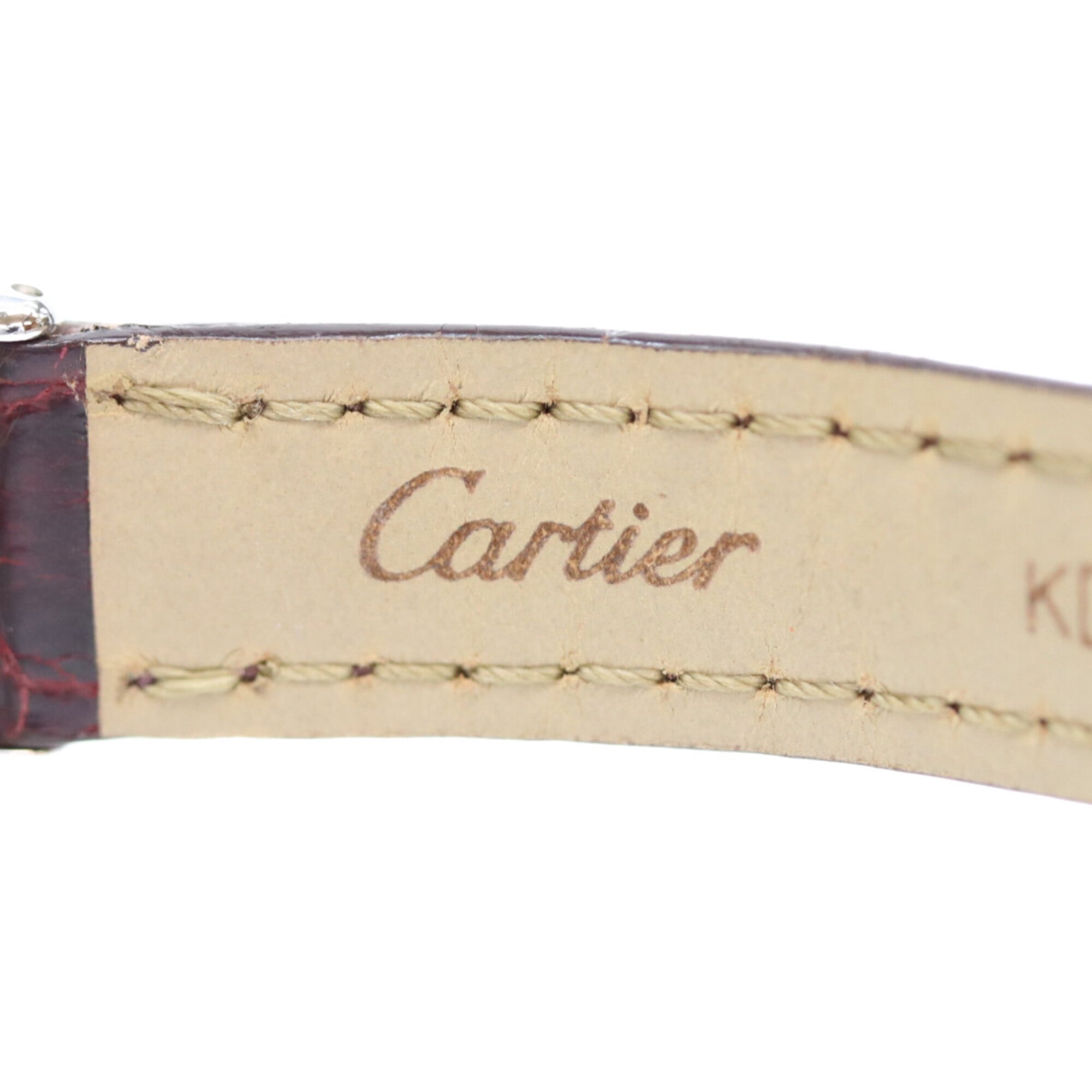 Cartier W1001665 925 Silver Must Colisée SM Quartz Watch, with White Dial, Ladies — Very Good