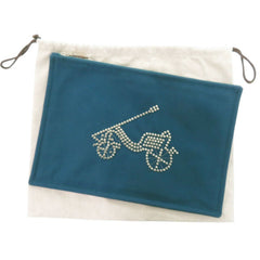 Like new Hermès Petit Duc Flat Pouch GM Cotton Blue 1233HERMES — Like New