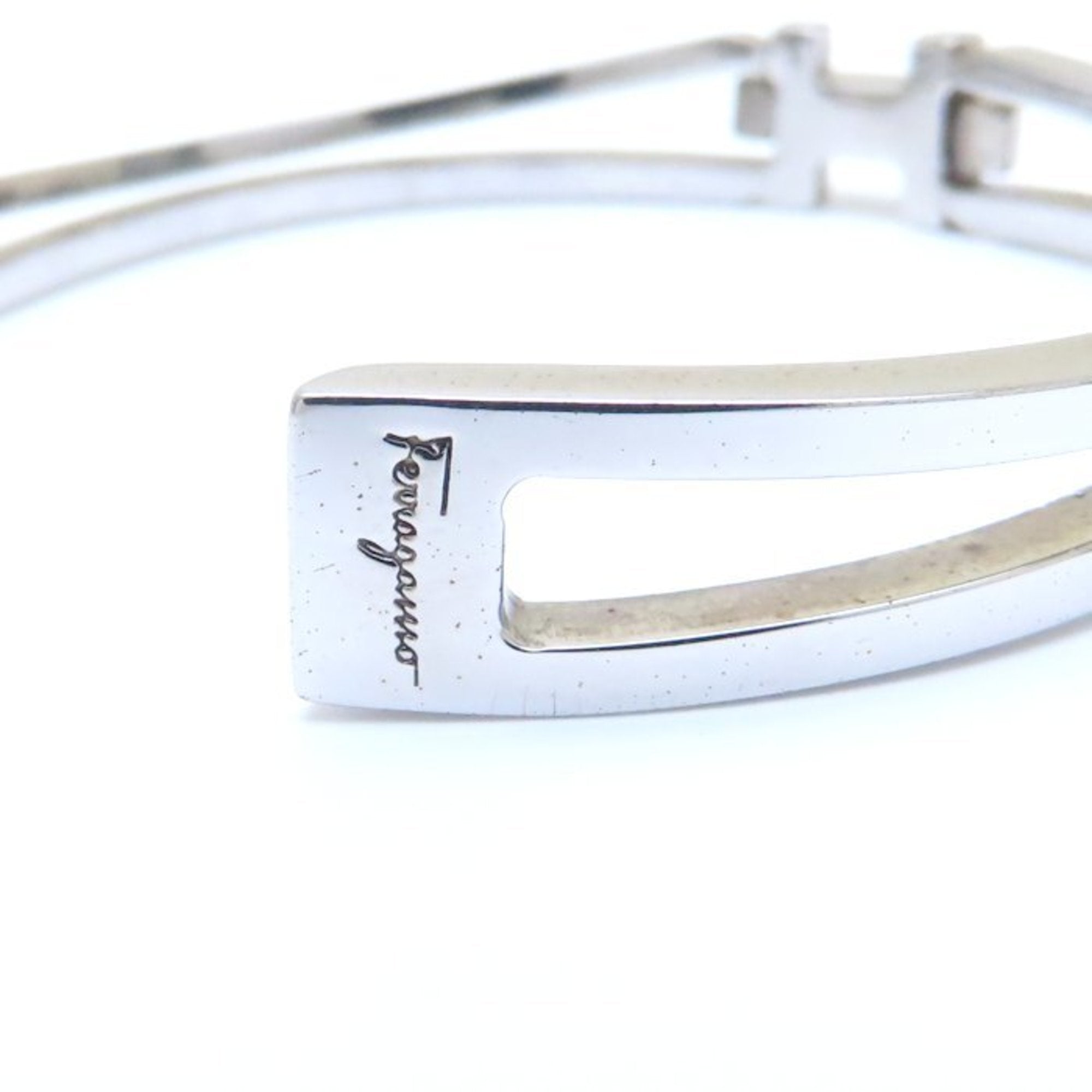 Salvatore Ferragamo Bangle, Silver Plated, Women's, 294284