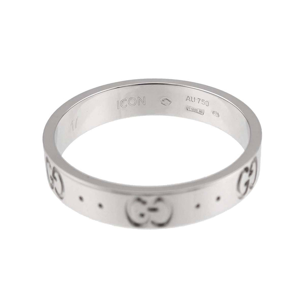 Gucci Icon Ring #17, 18K WG (White Gold 750) — Like New