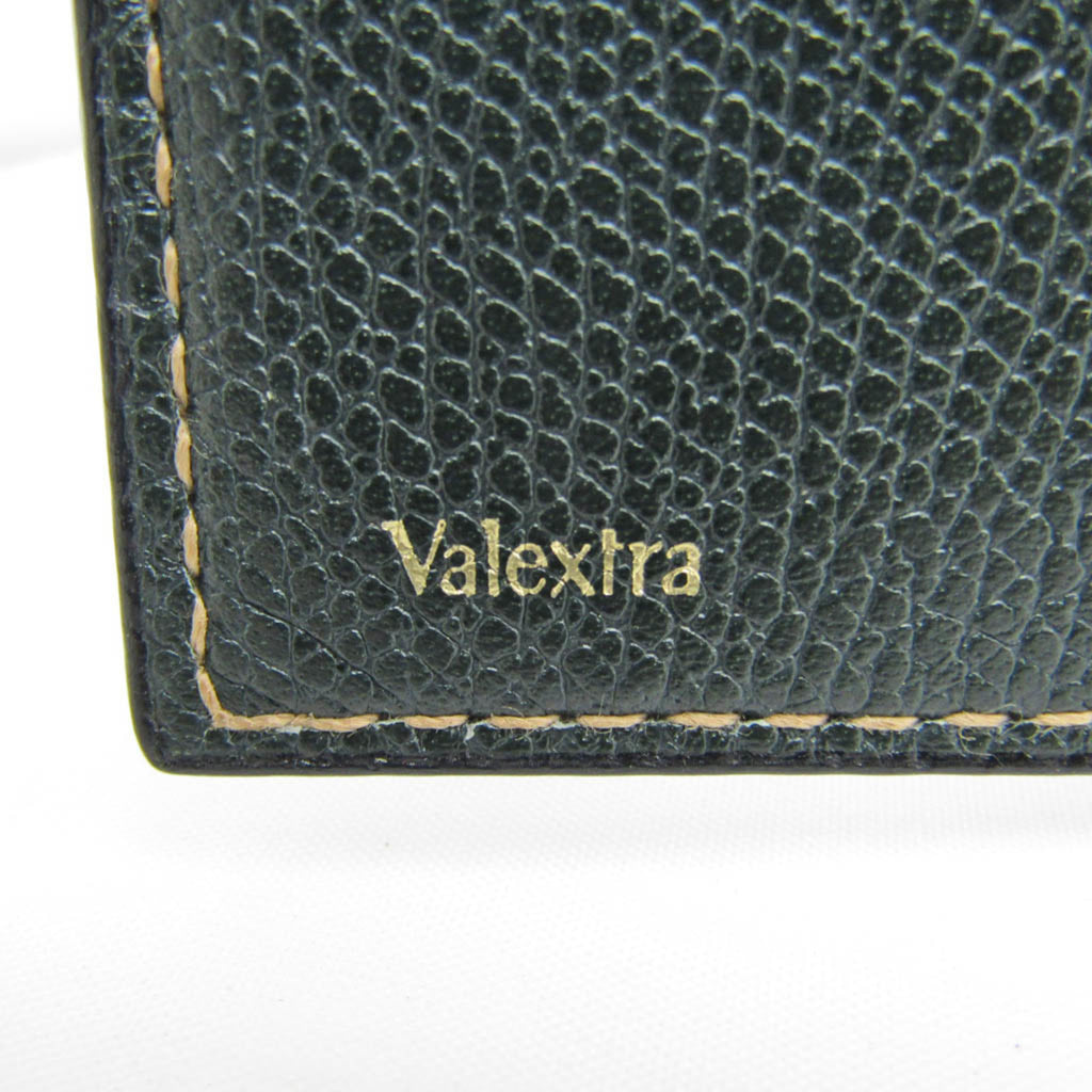 Valextra Vertical 12 Card V8L21 Men,Women Leather Long Bill Wallet (bi-fold) Dark Green