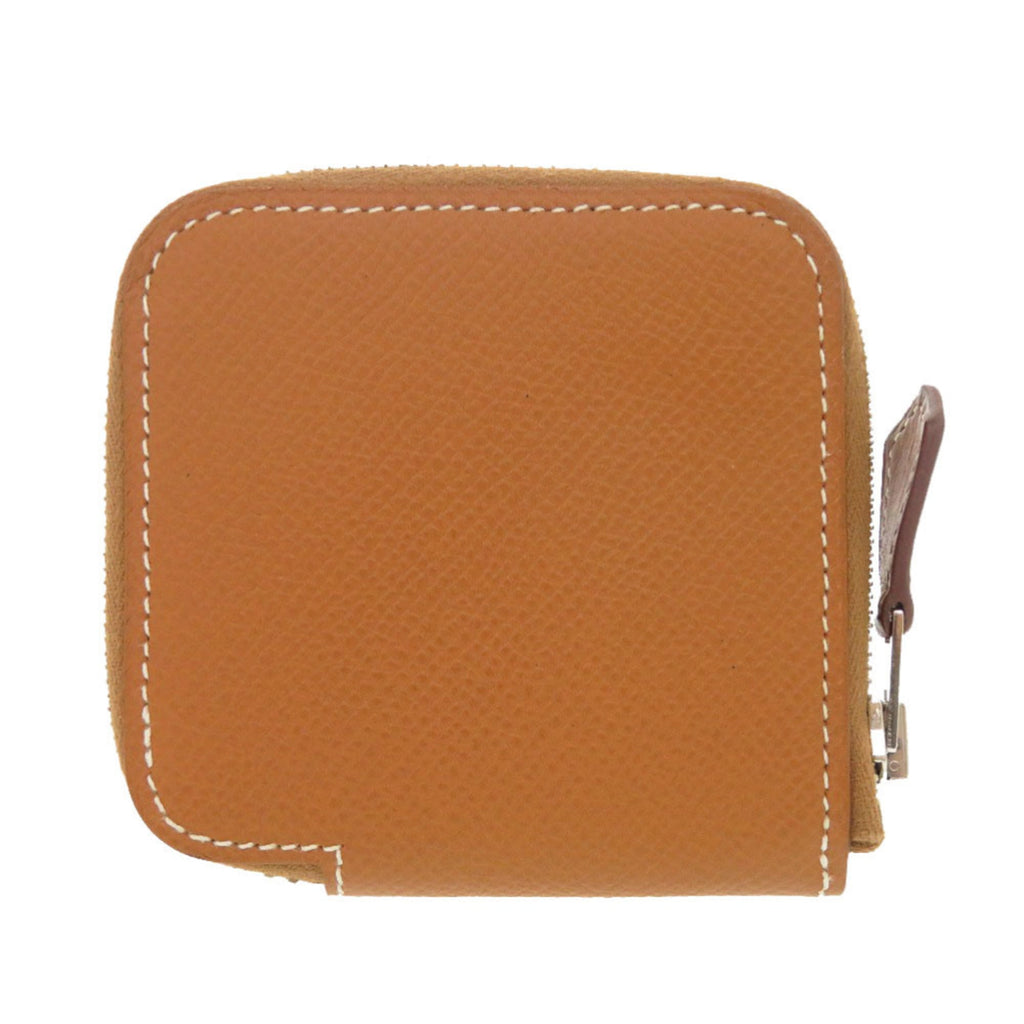 Hermes Excellent condition Hermès Azap Silkin Compact Mini, Epsom leather, gold with silver hardware, C stamp (2018), brown, 1560