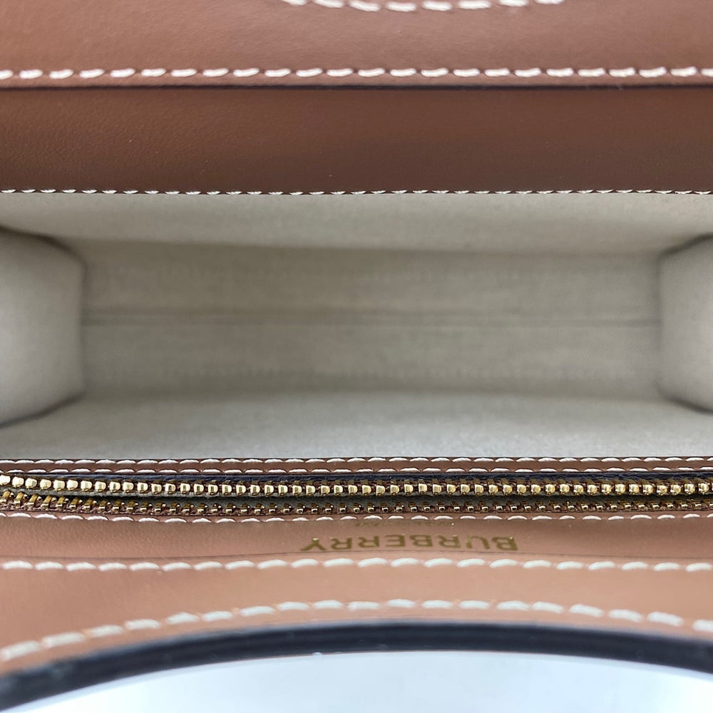 Burberry Mini Pocket Bag 2-Way Handbag Canvas Brown — Like New