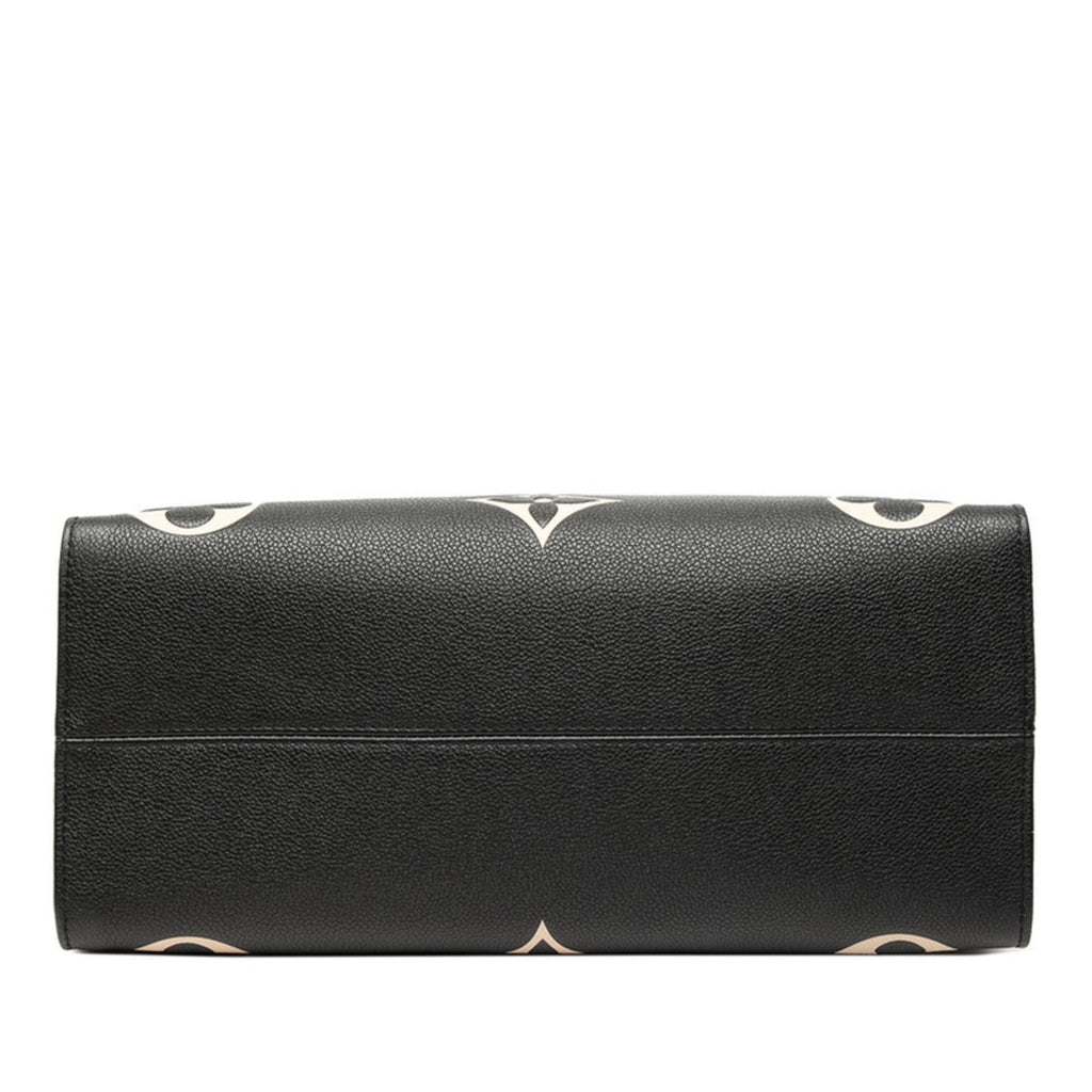 Louis Vuitton Two-Tone Monogram Empreinte On-the-Go MM Tote Bag/Shoulder Bag M45495 Black/Beige Leather Women's LOUIS VUITTON