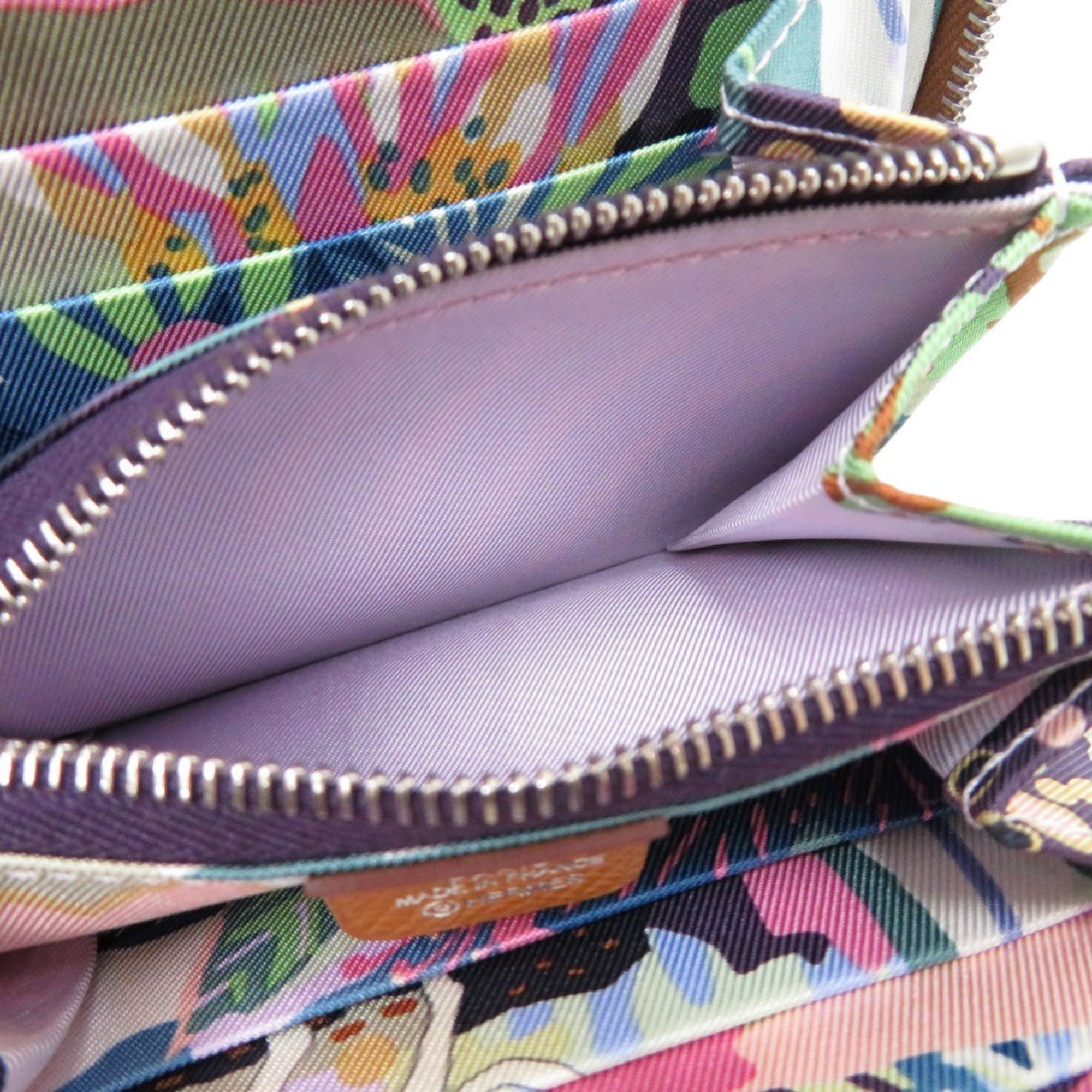 Hermes Hermès Azap Compact Silkin Gold Round Wallet in Brown Leather with W Stamp, 1635