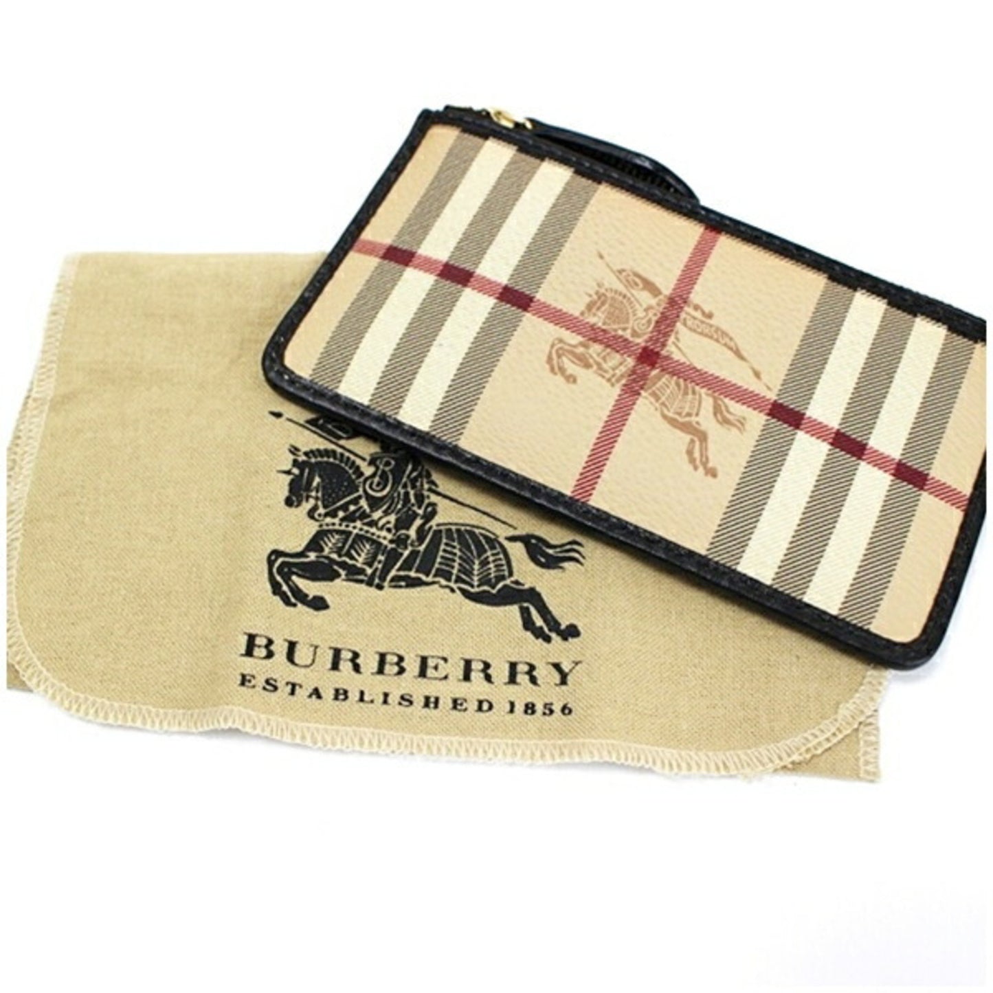 Burberry coin case Nova check Shadow Horse Beige Men's purse Fragment Storage