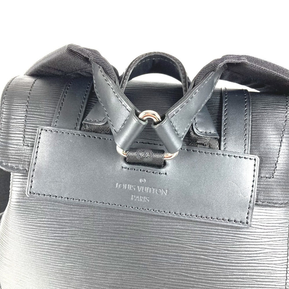 LOUIS VUITTON M53413 Epi Supreme Collaboration Christopher PM Backpack Bag Rucksack Leather Men's Noir Black — Like New