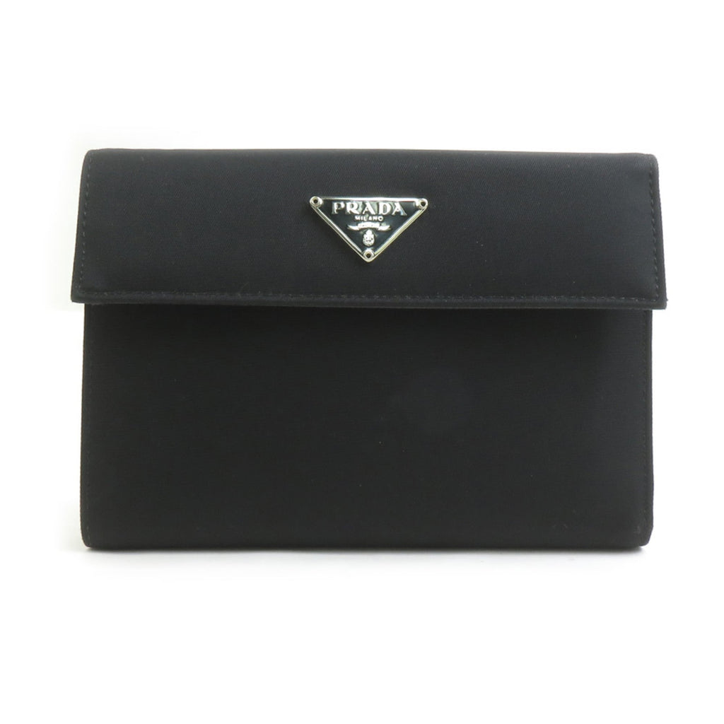 Prada PRADA Tri-fold Wallet Nylon Black Unisex h31801g