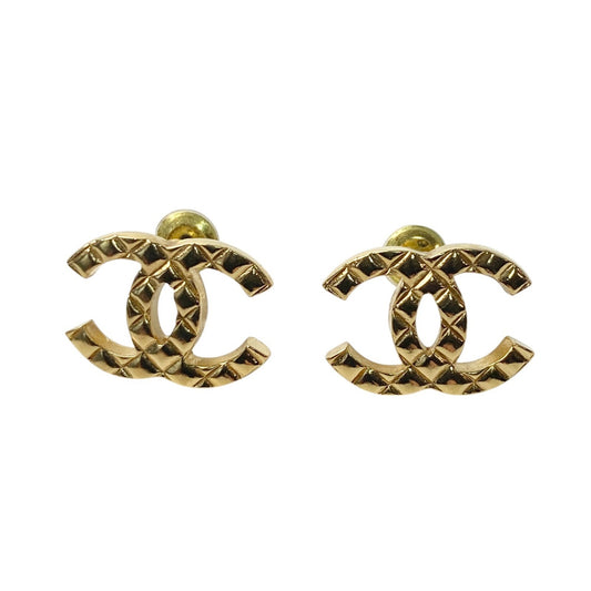 CHANEL Women's Matelasse Coco Mark Earrings F24 P
