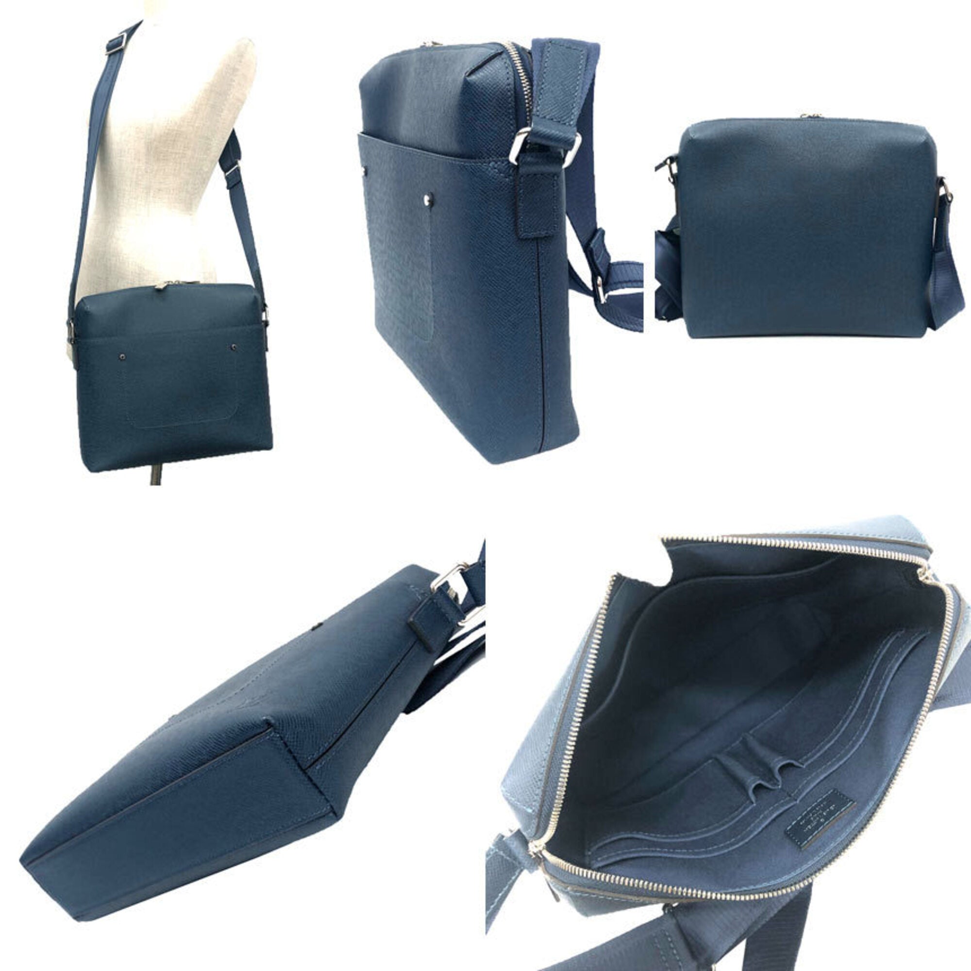 Louis Vuitton Taiga Grigori PM M30236 Shoulder Bag, Ocean Navy, Men's — Like New