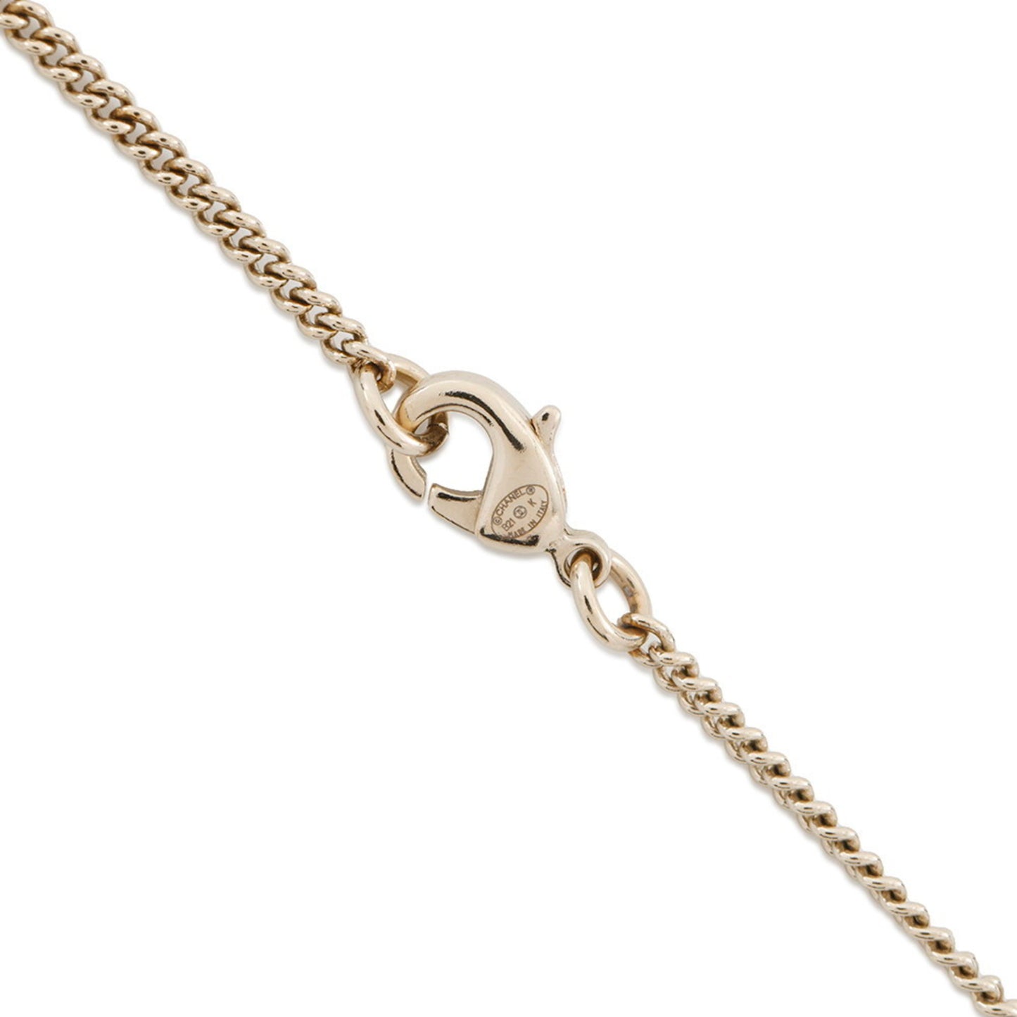 Chanel Coco Mark Necklace with Faux Pearl and Rhinestones, B21 K, CHANEL