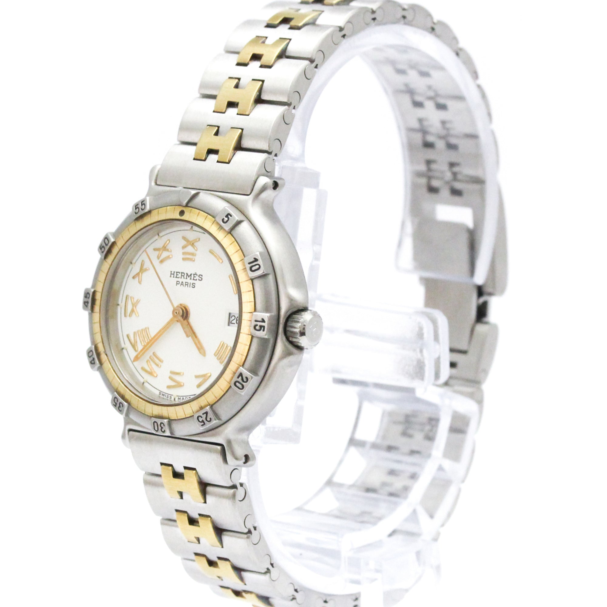 HERMES Captain Nimo Gold Plated Steel Quartz Ladies Watch — Very Good