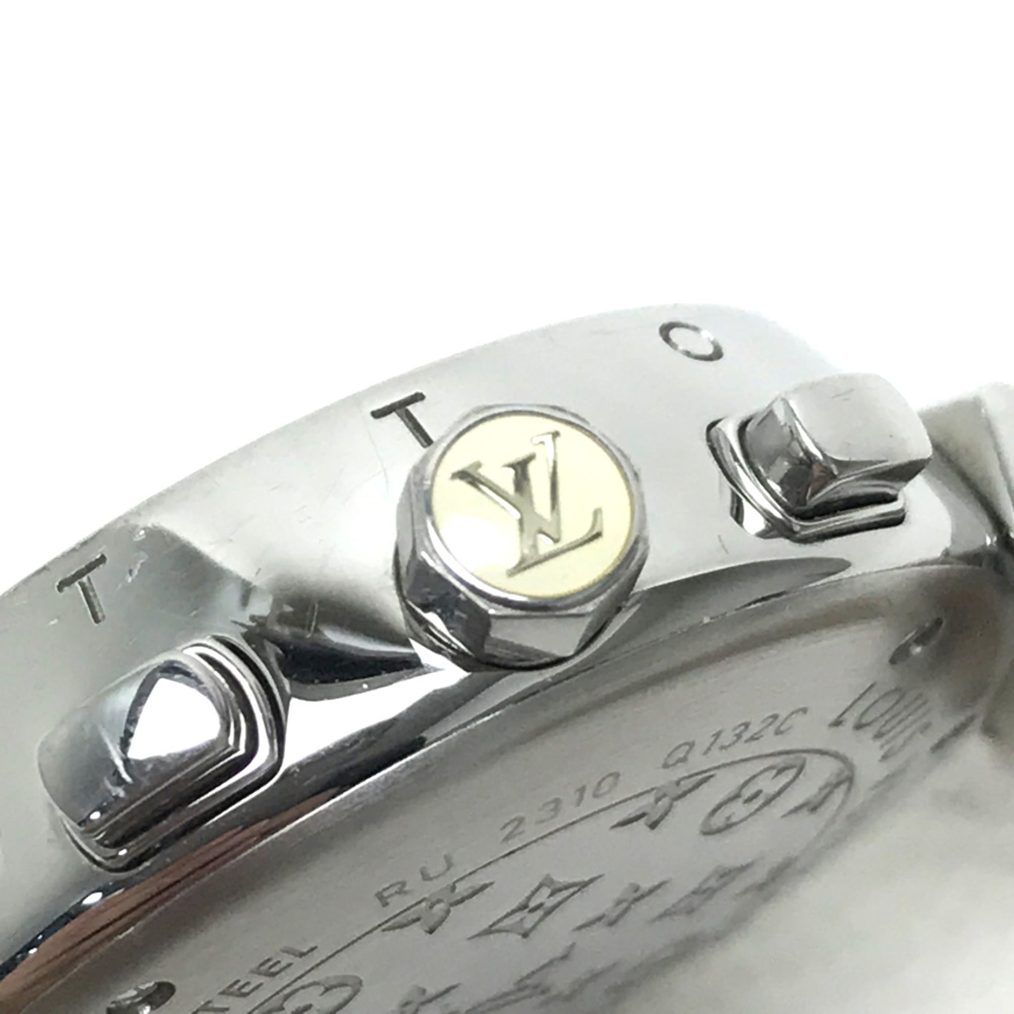 Louis Vuitton Q132C Tambour Wristwatch Silver — Good
