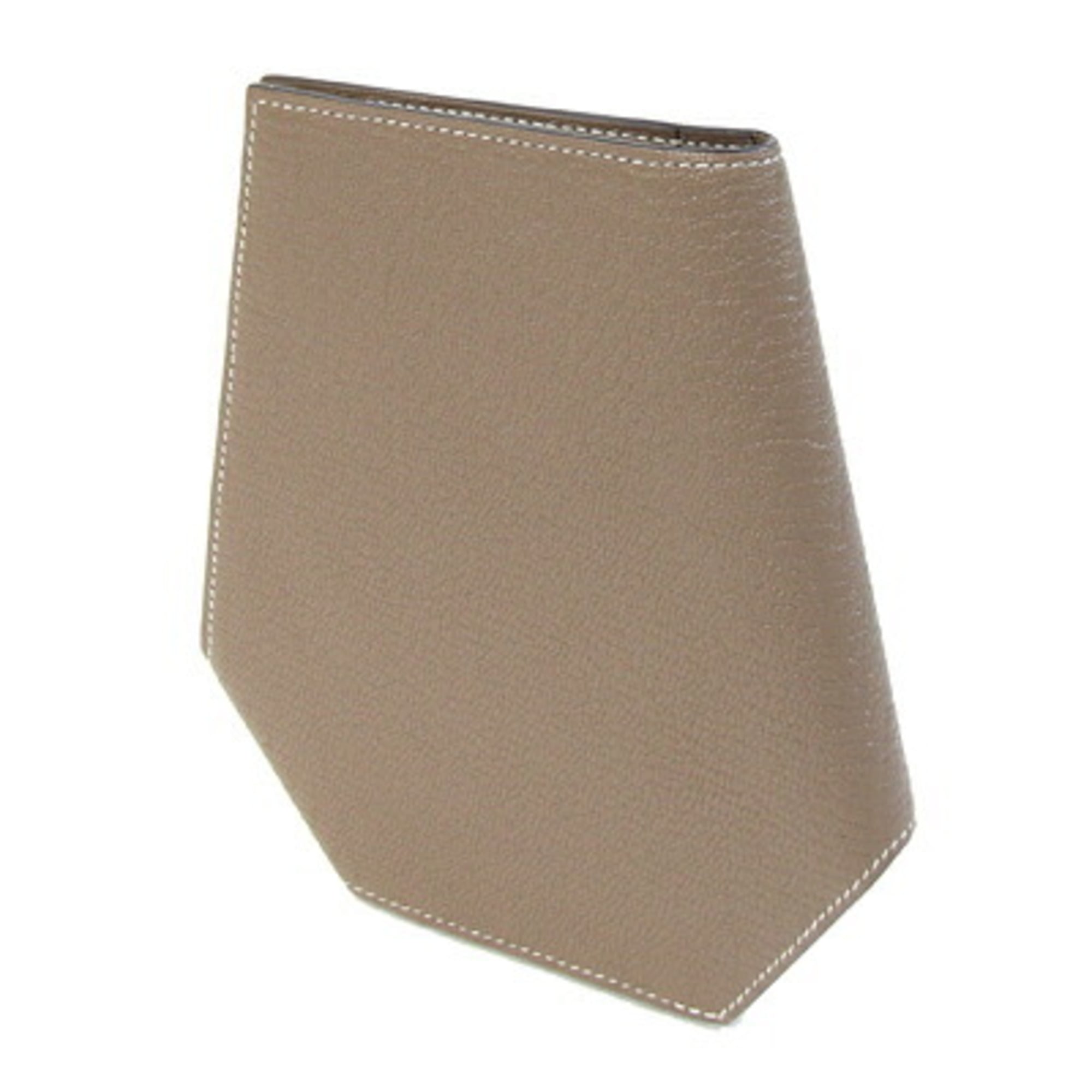 Hermès Bifold Wallet, Clochet Etoupe, Chevre Mysore, U Stamp, Pass Case, Women's, HERMES