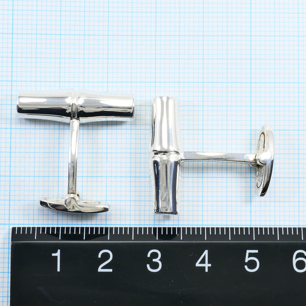 Gucci Bamboo Silver Cufflinks, Total Weight 20.3g, Jewelry — Like New