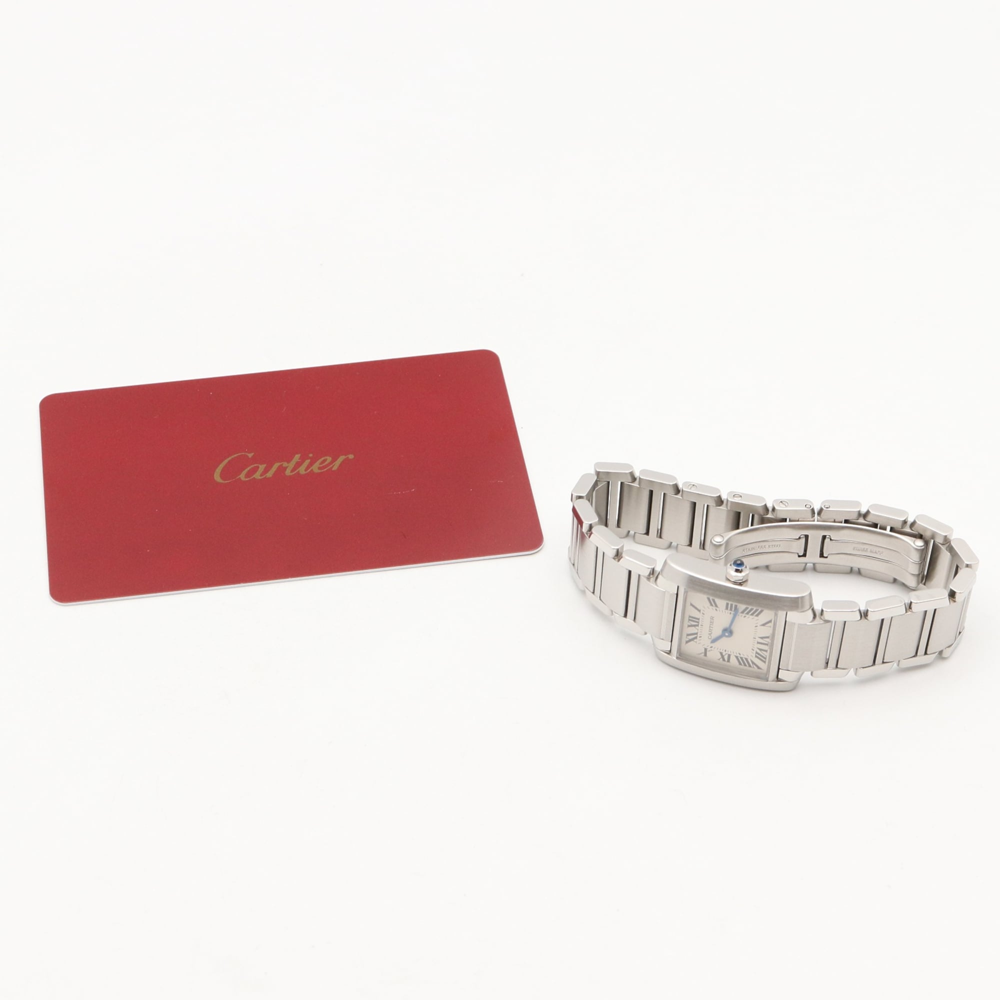 Cartier Tank Française SM Watch, Stainless Steel, Ladies, Ivory (W51008Q3) — Very Good