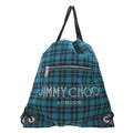 Jimmy Choo Knapsack Check Pattern Studs Backpack Daypack Canvas Women's