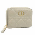 Christian Dior Caro Scarlett Women's Bifold Wallet in Beige Calfskin Leather (S5032UWHC-M116)