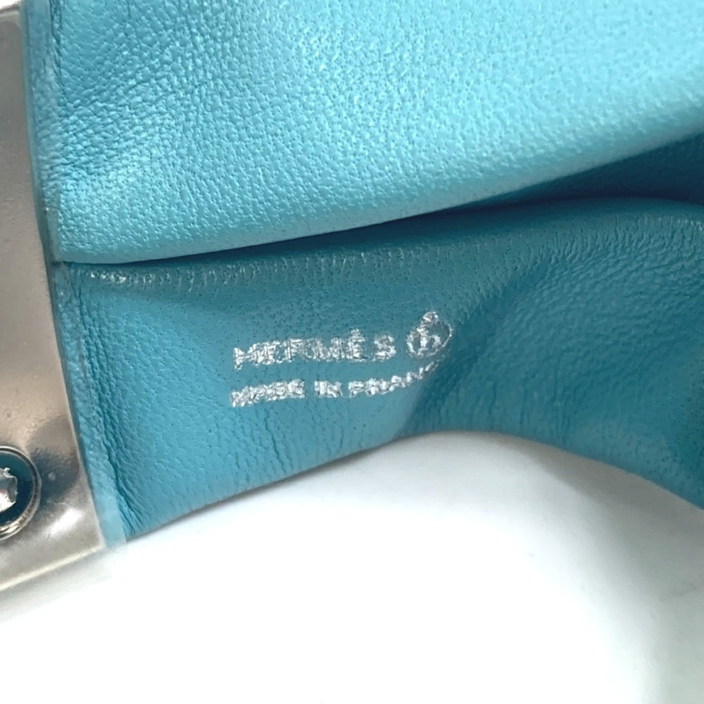 HERMES Medor Torsade Petit H Bracelet, Leather, Women's, Light Blue — Like New