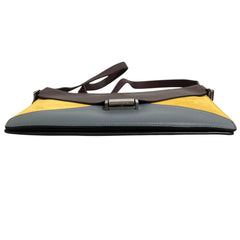 CELINE Diamond Shoulder Bag in Burgundy, Yellow, and Gray. Women's. Luxs Pre-owned Brand — Like New