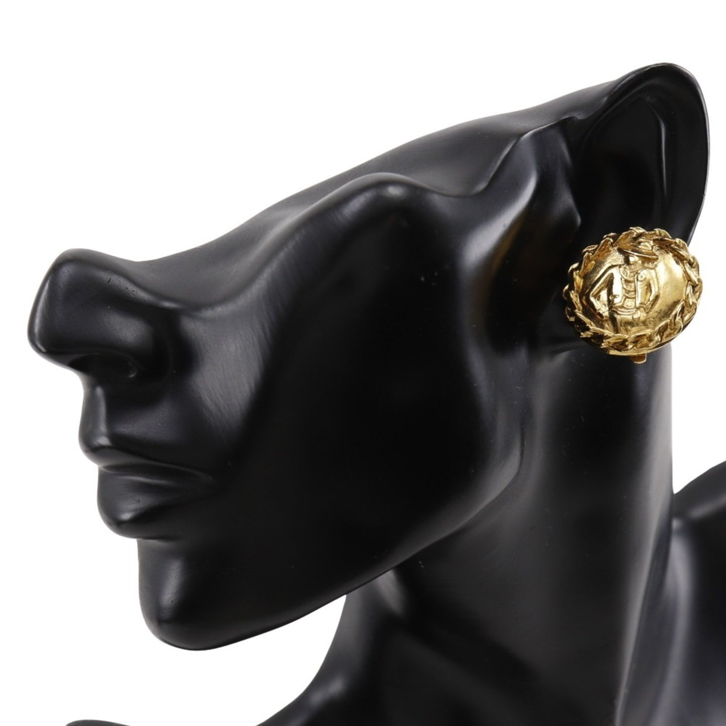 CHANEL Coco Mademoiselle Earrings, Gold Plated, Approx. 21.2g, Women's