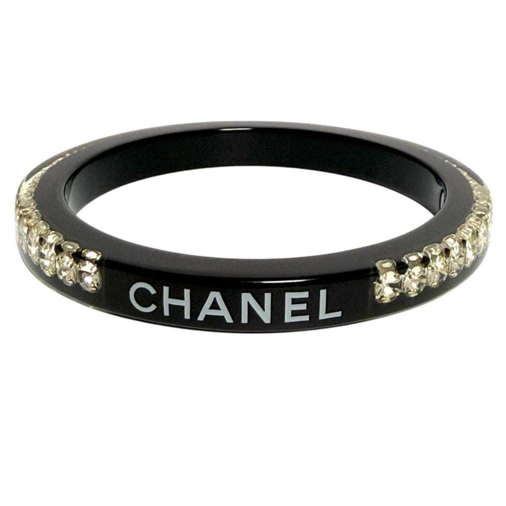 Chanel Women's Beaded Bangle Bracelet, Circle, 2005, Black