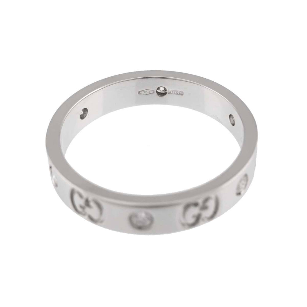 Gucci Icon #17 Ring with Diamonds, 18K White Gold (750) — Like New