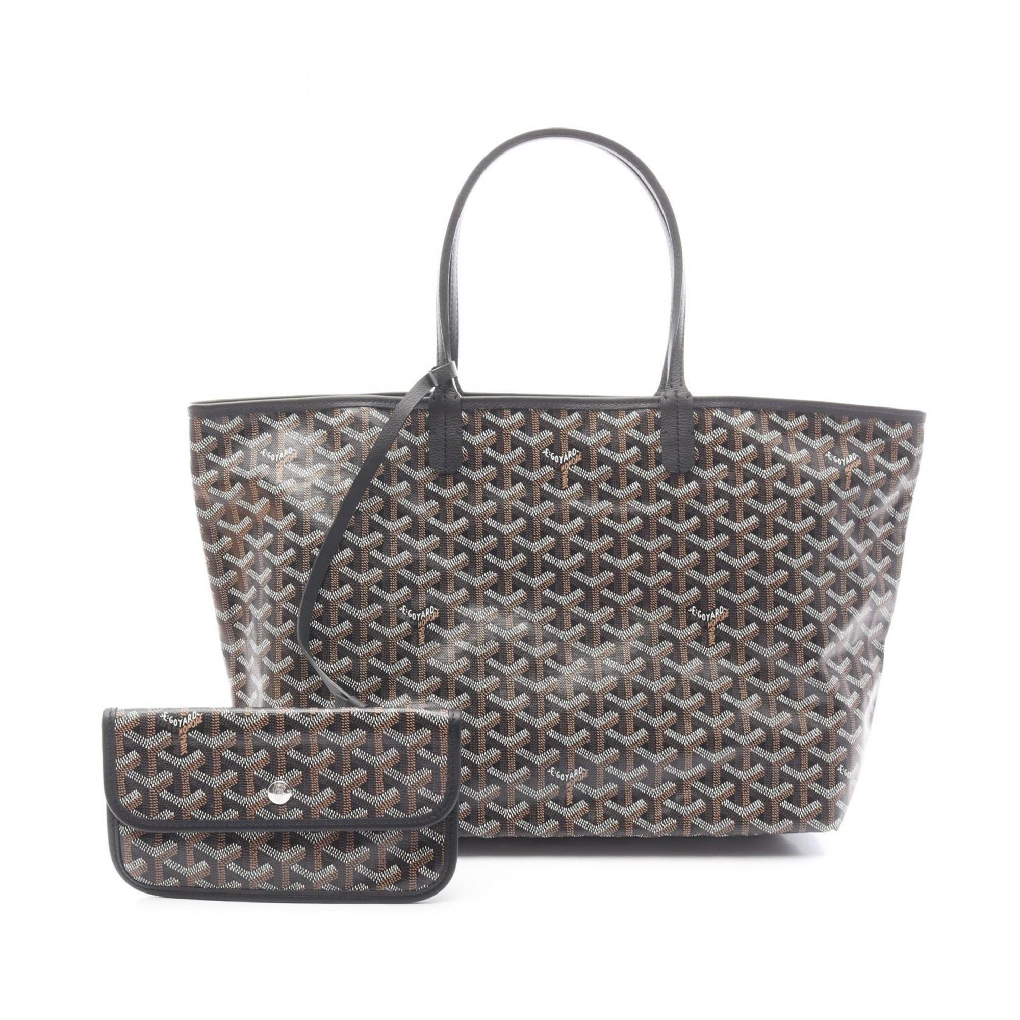 Goyard Saint Louis PM Tote Bag, Coated Canvas and Leather, Women's, Black, Multicolor, ADM120231