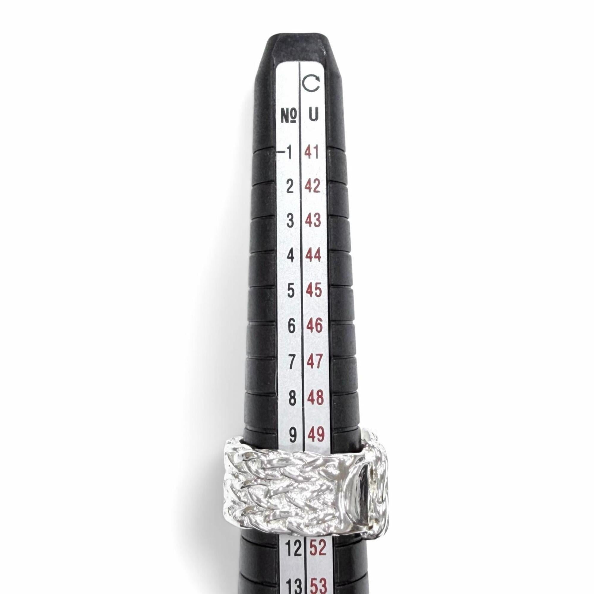 HERMES Vintage Diane Ring, 925 Sterling Silver, Weight 10.8g, Women's — Like New