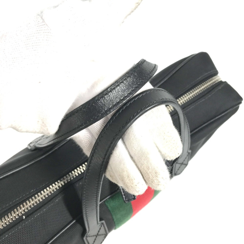 Gucci 630922 Sherry line Bag Hand Bag Shoulder Bag Tote Bag Black — Like New