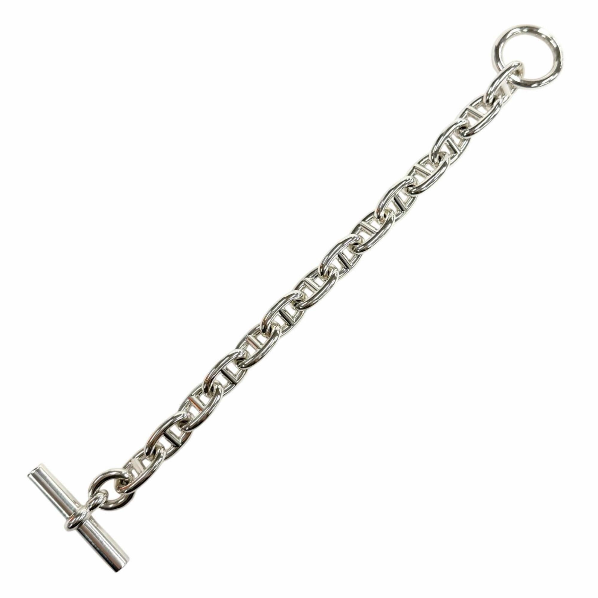 HERMES Chaine d'Ancre MM AG925 Bracelet, 14 links, Silver, Made in France, 2025 model, with case, Weight: 50.8g, Women's — Like New
