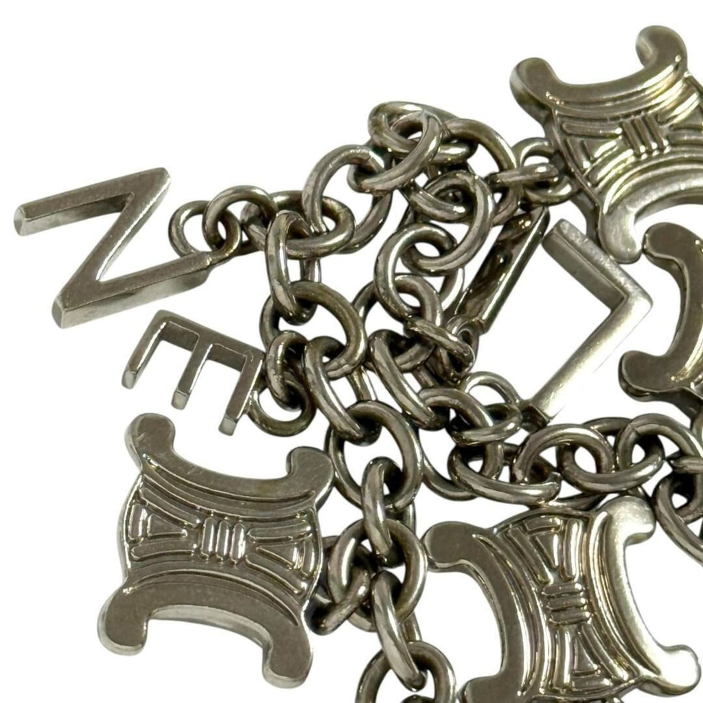 Celine Men's and Women's Triomphe Charm Bracelet in Silver
