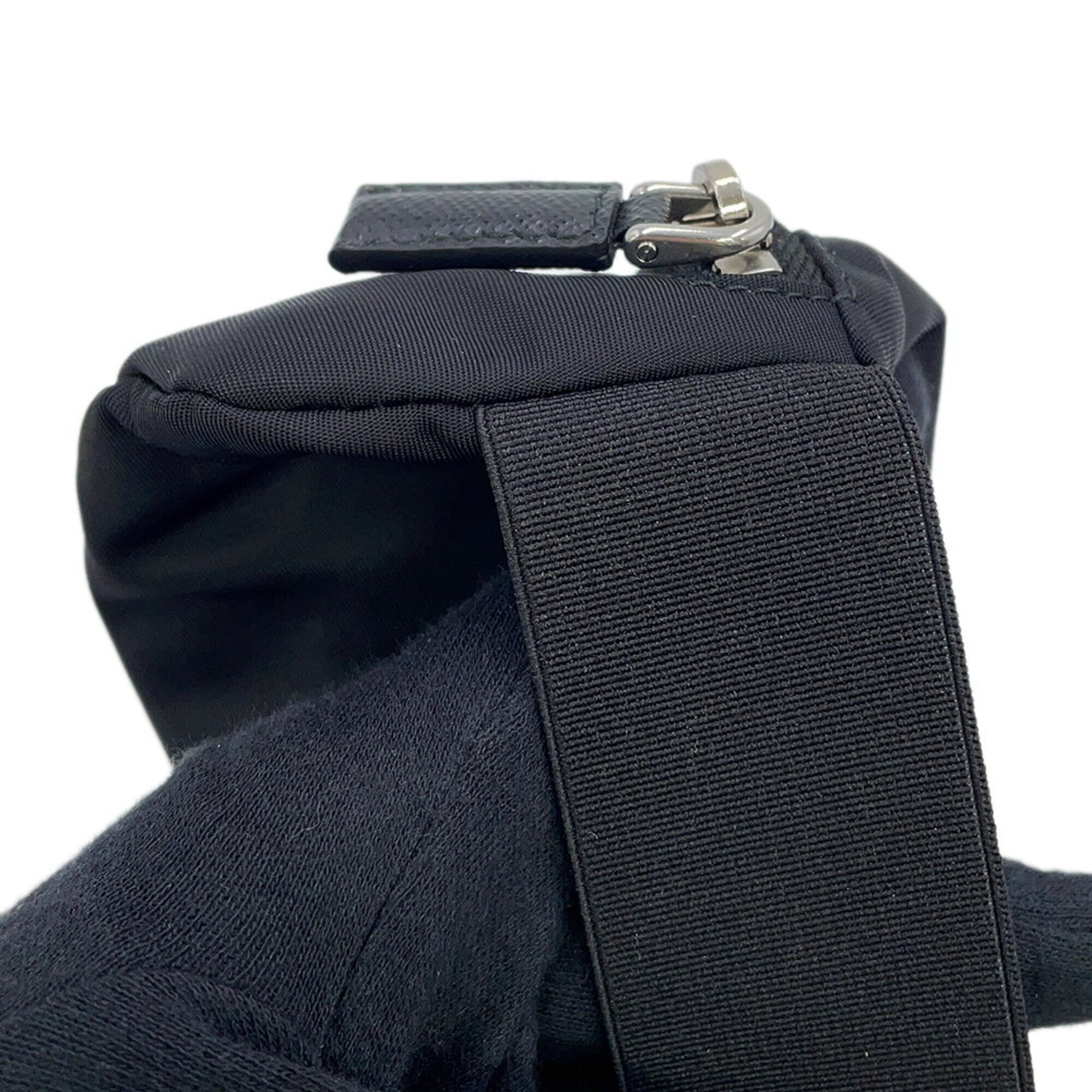 Prada Handbag Pouch Re-Nylon Triangle Wristband Nylon 2TT095 PRADA Mini Black — Like New