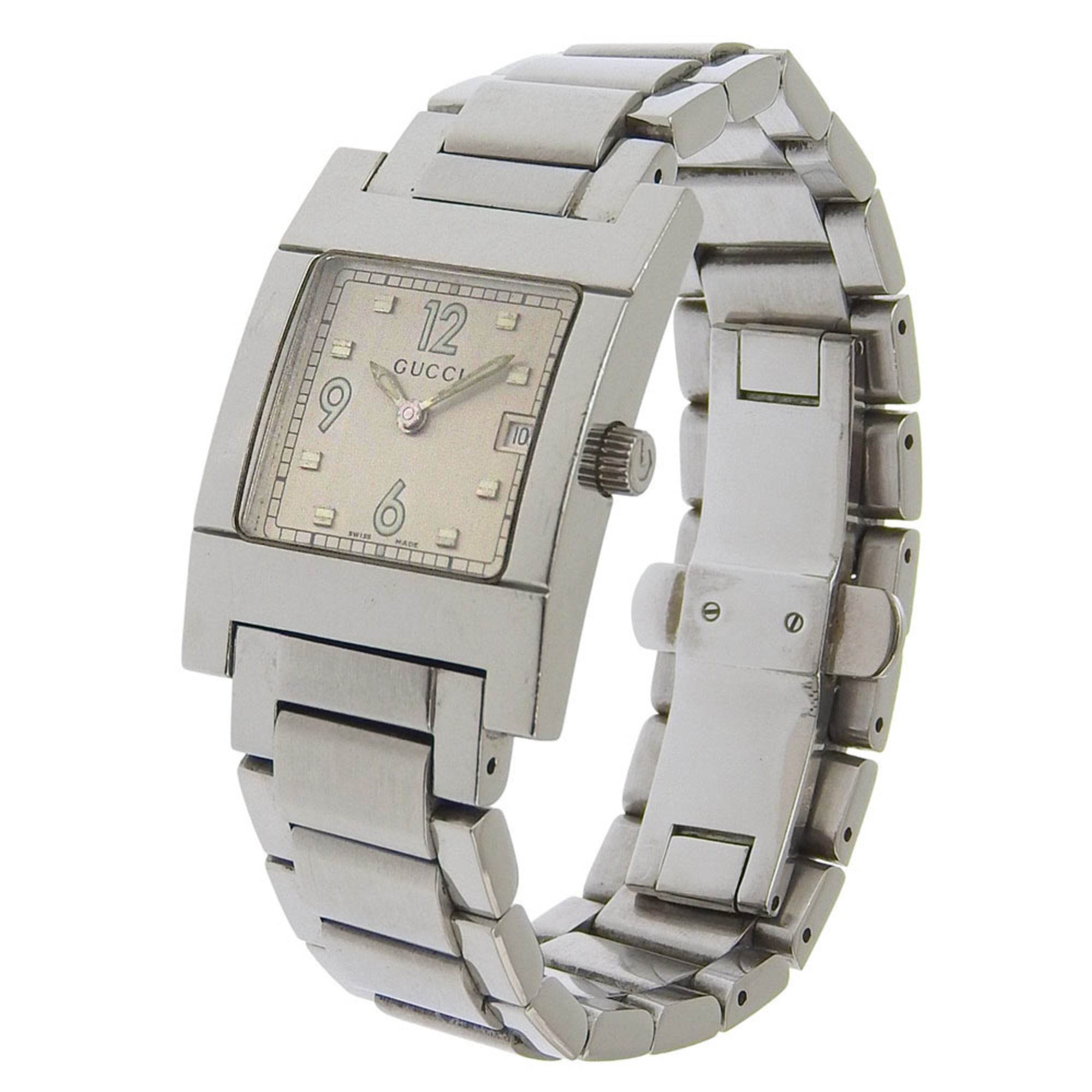 Gucci GUCCI watch 7700L stainless steel quartz analog silver dial women's — Good