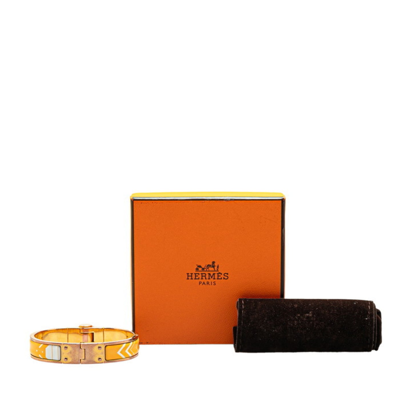 Hermès Charnière Bangle Gold Orange Plated Women's HERMES