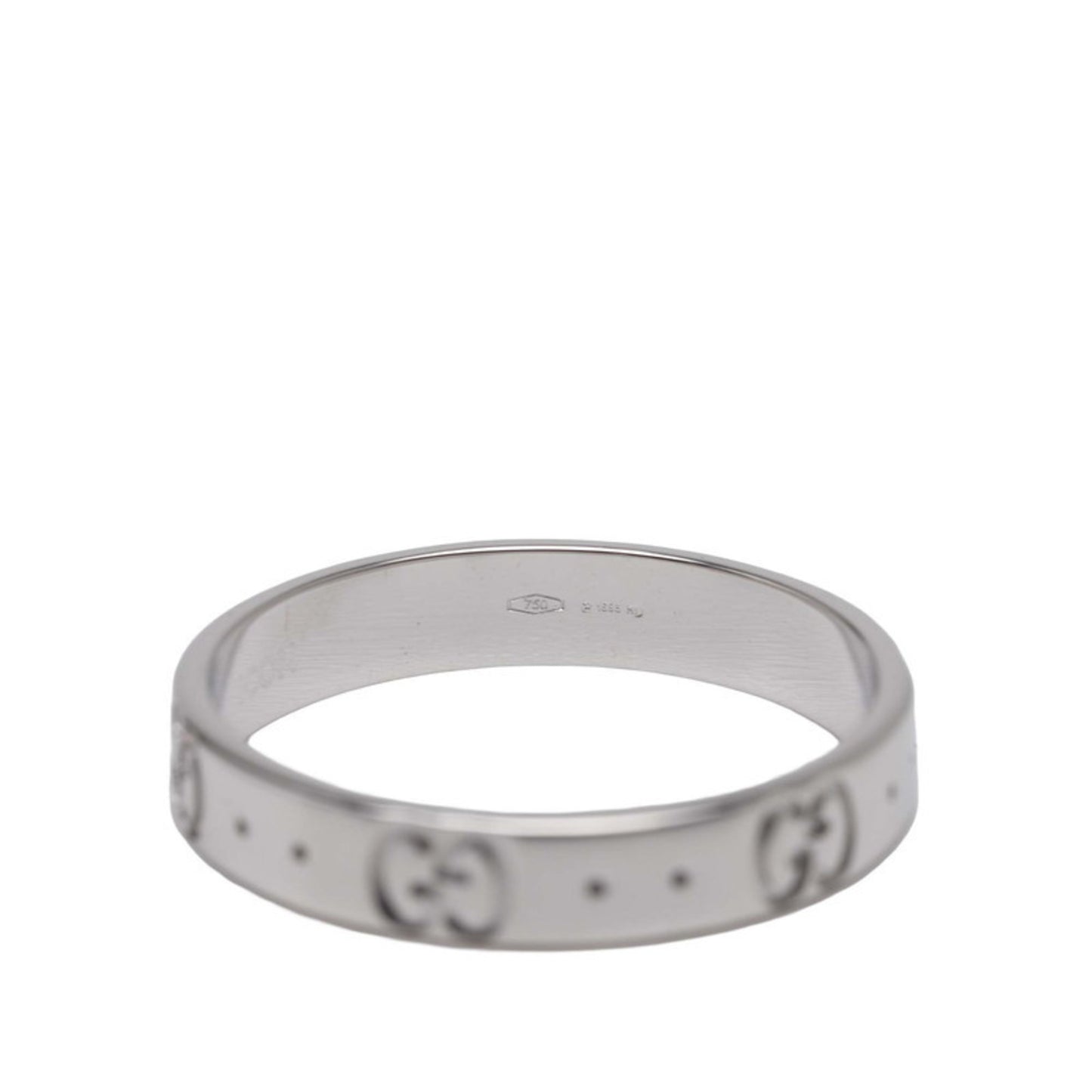Gucci Icon Ring #20 18K White Gold Men's GUCCI