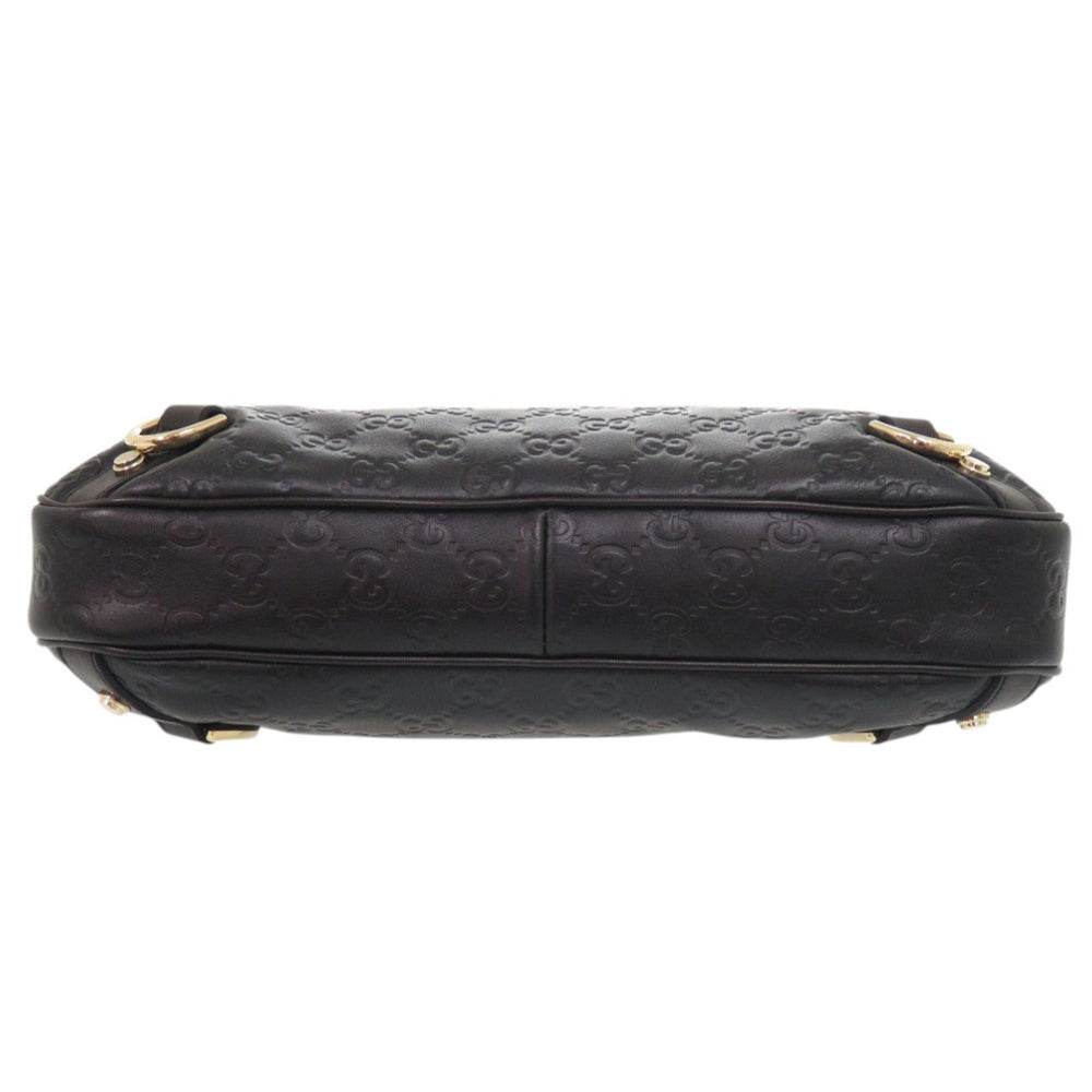 Like new Gucci Abbey Guccissima 13078 one-shoulder bag in black leather. 0282 GUCCI — Like New